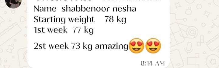Real weight loss review from GharParSlim client