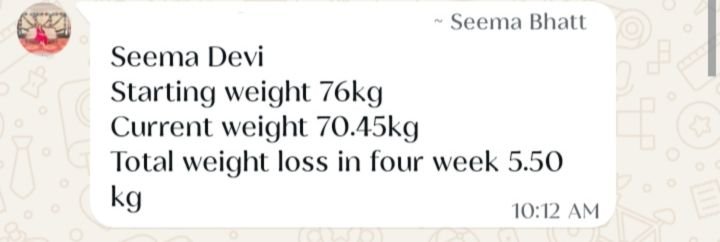Real customer weight loss review from GharParSlim