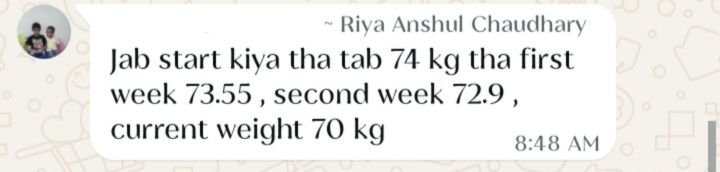 Real customer weight loss review from GharParSlim