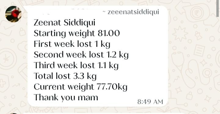 Real customer weight loss review from GharParSlim
