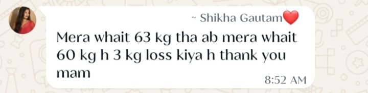 Real customer weight loss review from GharParSlim