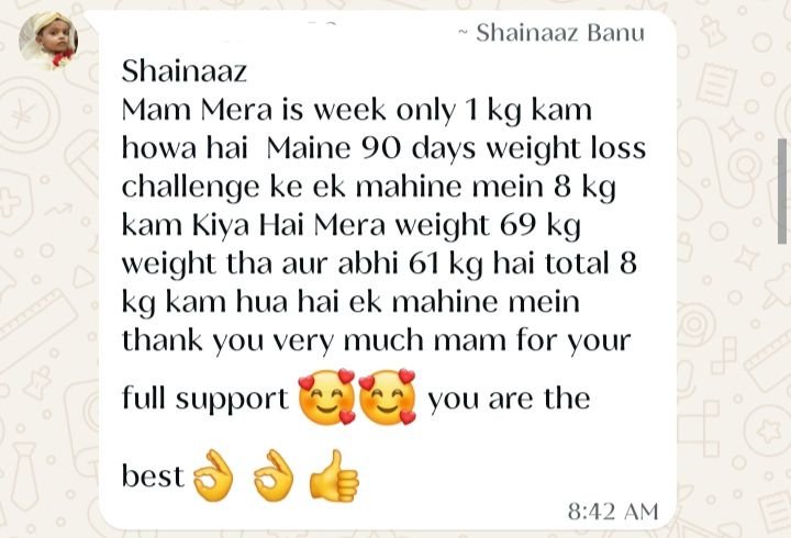 Real customer weight loss review from GharParSlim