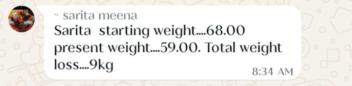 Real customer weight loss review from GharParSlim