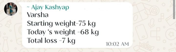Real customer weight loss review from GharParSlim