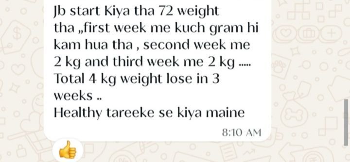 Real customer weight loss review from GharParSlim
