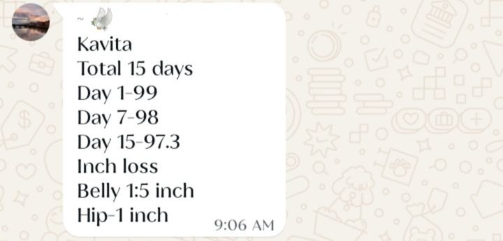 Real customer weight loss review from GharParSlim
