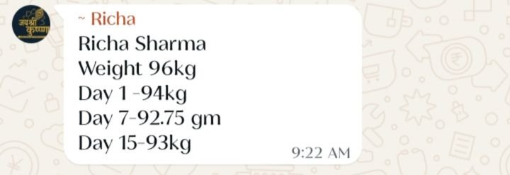 Real customer weight loss review from GharParSlim