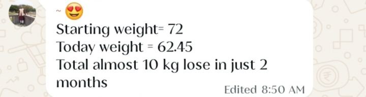 Real customer weight loss review from GharParSlim