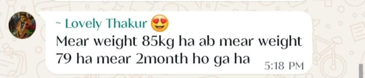 Real customer weight loss review from GharParSlim