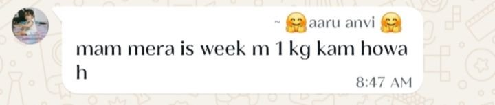Real customer weight loss review from GharParSlim
