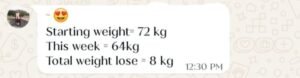 Real customer weight loss review from GharParSlim