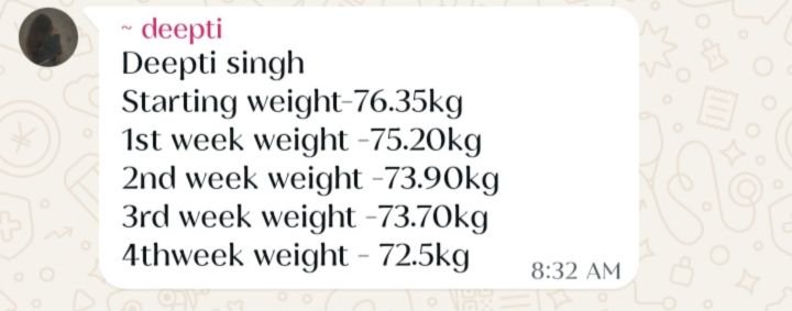 Real customer weight loss review from GharParSlim