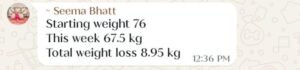 Real customer weight loss review from GharParSlim