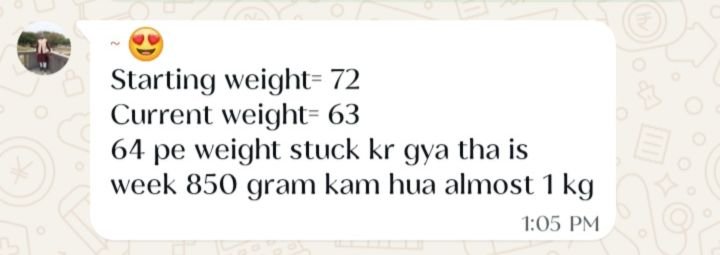 Real customer weight loss review from GharParSlim