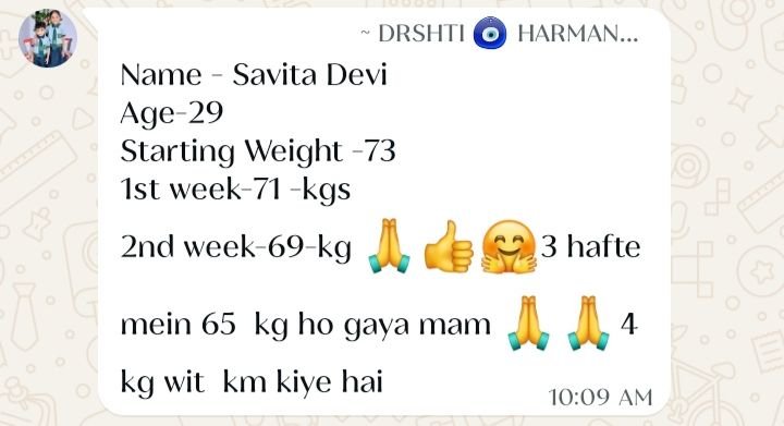 Real customer weight loss review from GharParSlim