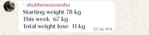 Real customer weight loss review from GharParSlim