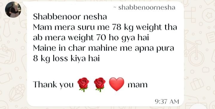 Real customer weight loss review from GharParSlim
