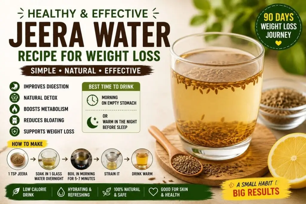 Healthy Jeera Water Recipe for Weight Loss Made with Cumin Seeds