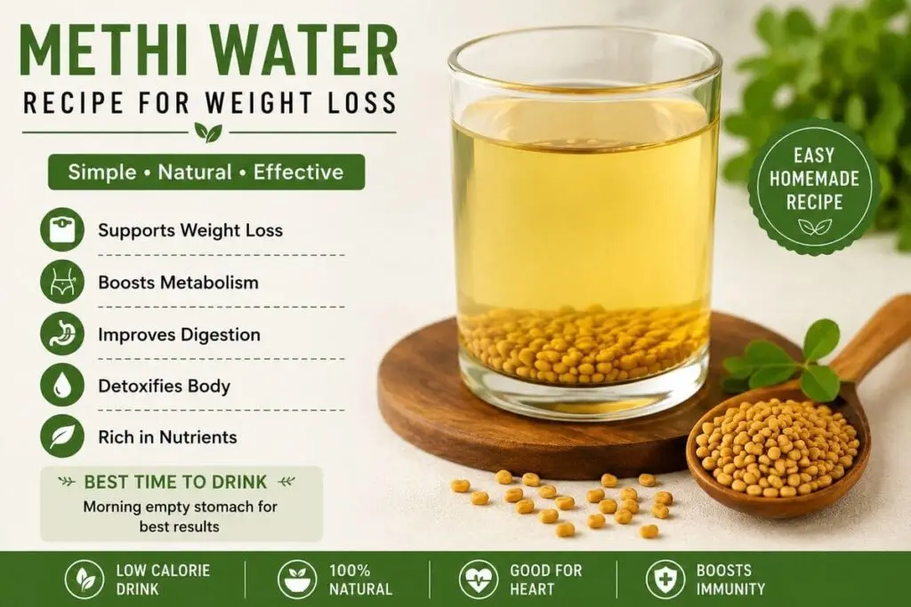 Methi Water Recipe for Weight Loss Made with Soaked Fenugreek Seeds