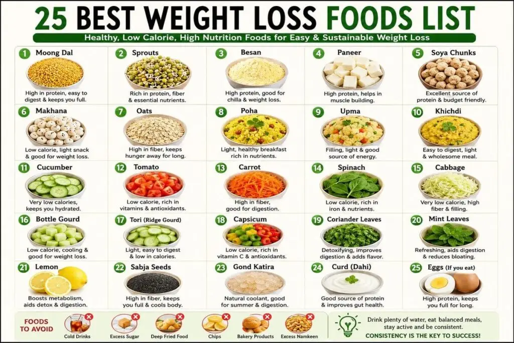 Best Weight Loss Foods List in India